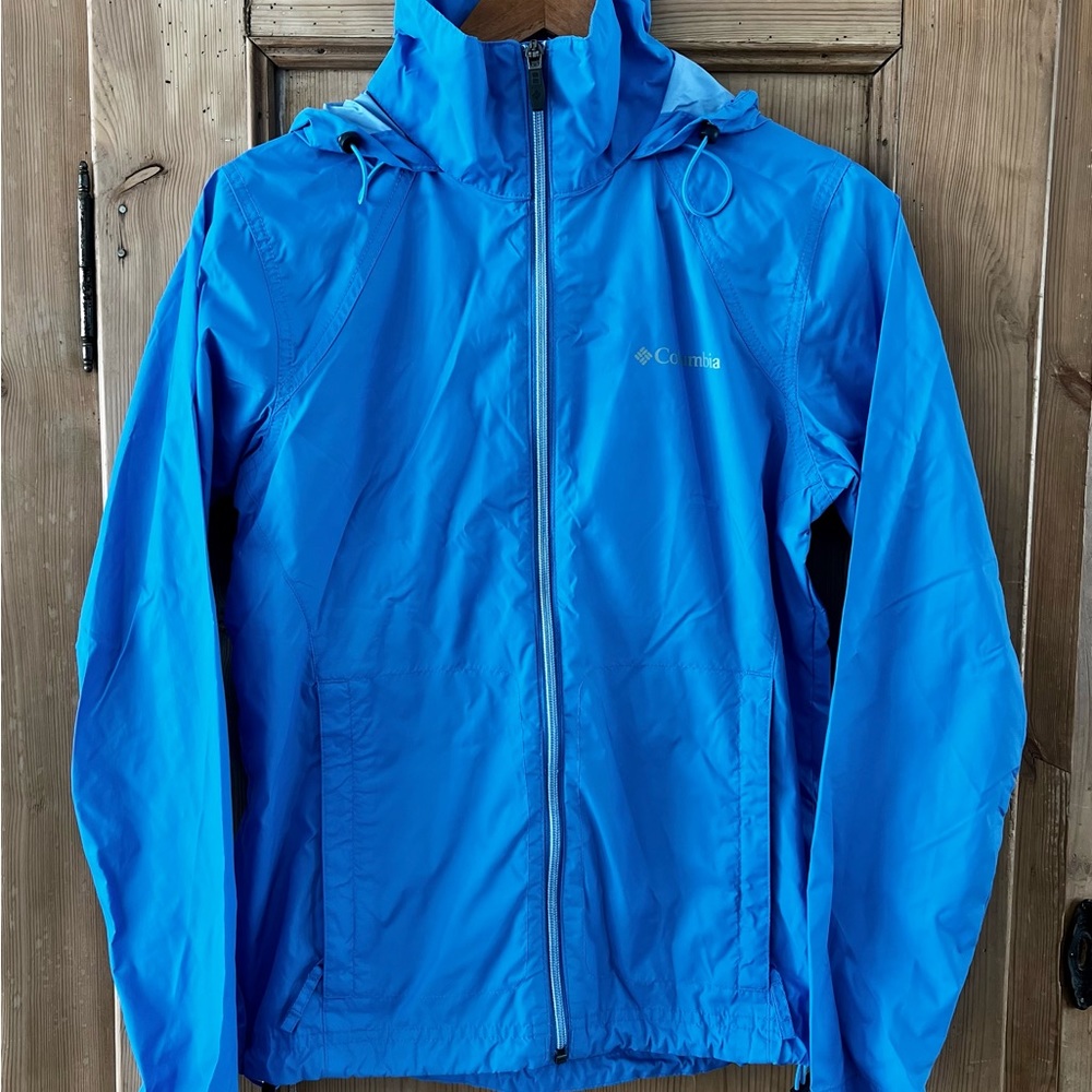 Columbia Waterproof Switchback II Raincoat Nylon Hooded Zip Rain